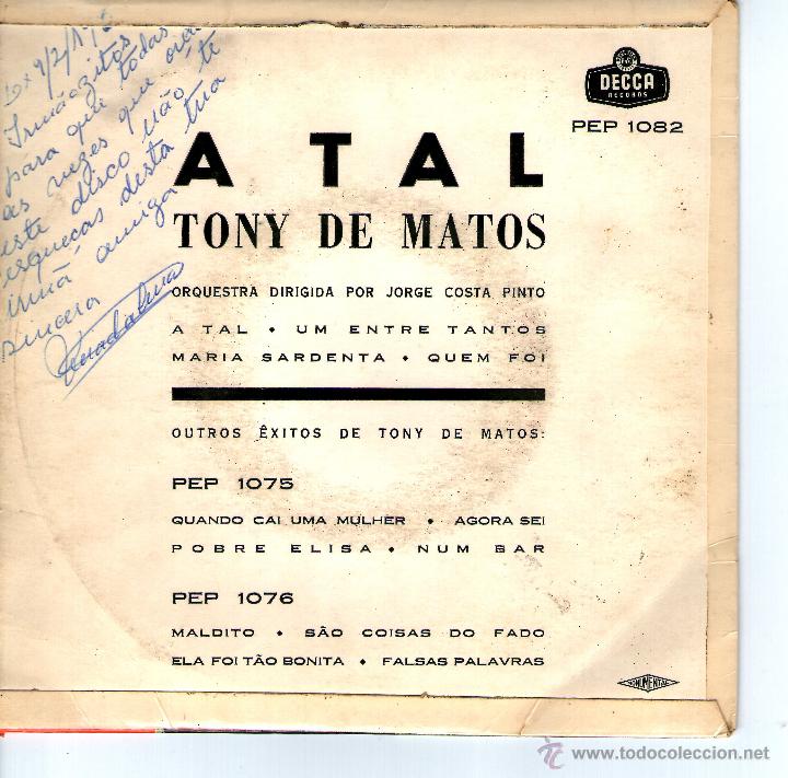 Discos de vinilo: tony de matos - Foto 2