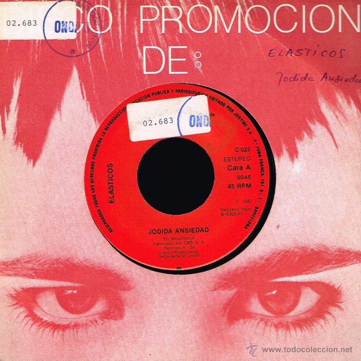 Discos de vinilo: El&aacute;sticos - Jodida ansiedad - Single 1987 - Promo - Foto 1