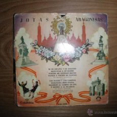 Discos de vinilo: JOTAS ARAGONESAS. ES DE ESPAÑA Y DE ARAGON + 3. EP. COLUMBIA AÑOS 50. Lote 40282949