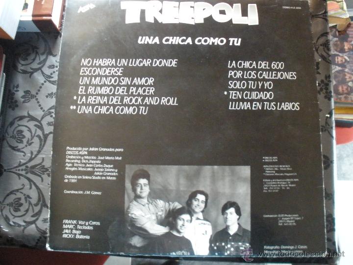 Discos de vinilo: TREEPOLI - UNA CHICA COMO T&Uacute; - Foto 2