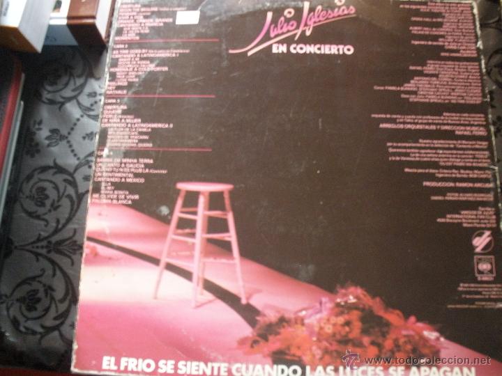 Discos de vinilo: JULIO IGLESIAS EN CONCIERTO - Foto 2