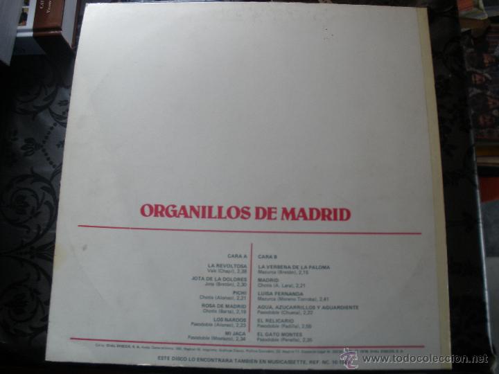 Discos de vinilo: ORGANILLOS DE MADRID - Foto 2