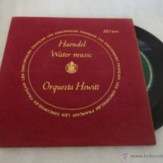 Discos de vinilo: LES DISCOPHILE FRANÇAIS, HAENDEL, WATER MUSIC, ORQUESTA HEWITT, HD5401, FUNDA DE TERCIOPELO.