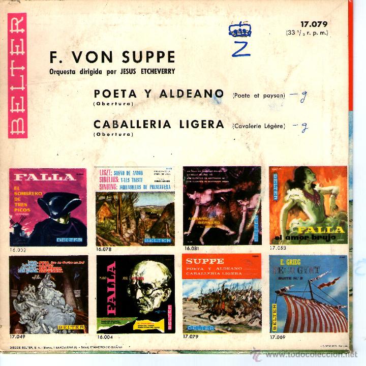 Discos de vinilo: SUPPE POETA Y ALDEANO - Foto 2