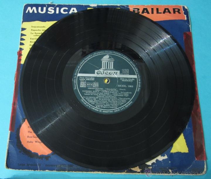 Discos de vinilo: M&Uacute;SICA PARA BAILAR. ODEON. DI&Aacute;METRO 25 CM - Foto 4