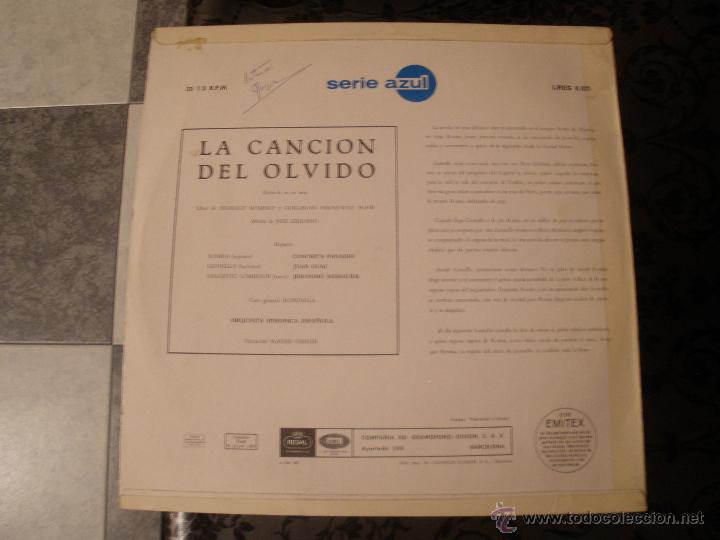 Discos de vinilo: LA CANCION DEL OLVIDO - Foto 2