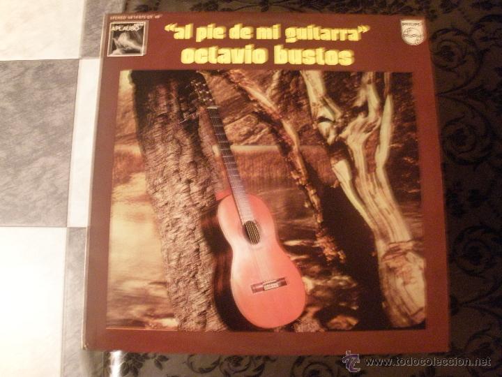 Discos de vinilo: AL PIE DE MI GUITARRA OCTAVIO BUSTOS - Foto 1