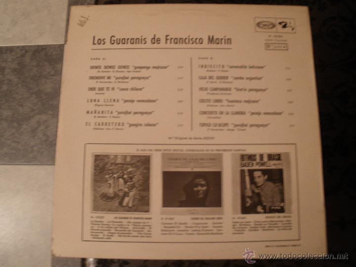 Discos de vinilo: LOS GUARANIS DE FRANCISCO MAR&Iacute;N - Foto 2