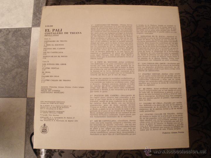 Discos de vinilo: EL PALI COSTALERO DE TRIANA - Foto 2