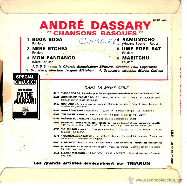 Discos de vinilo: ANDRE DASSARY - Foto 2