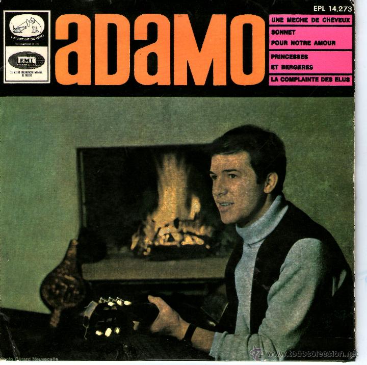 Discos de vinilo: ADAMO - UNE MECHE DE CHEVEUX - Foto 1
