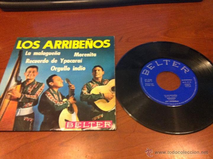 Discos de vinilo: Los Arribe&ntilde;os - La Malague&ntilde;a   - Ep 1965 - - Foto 1