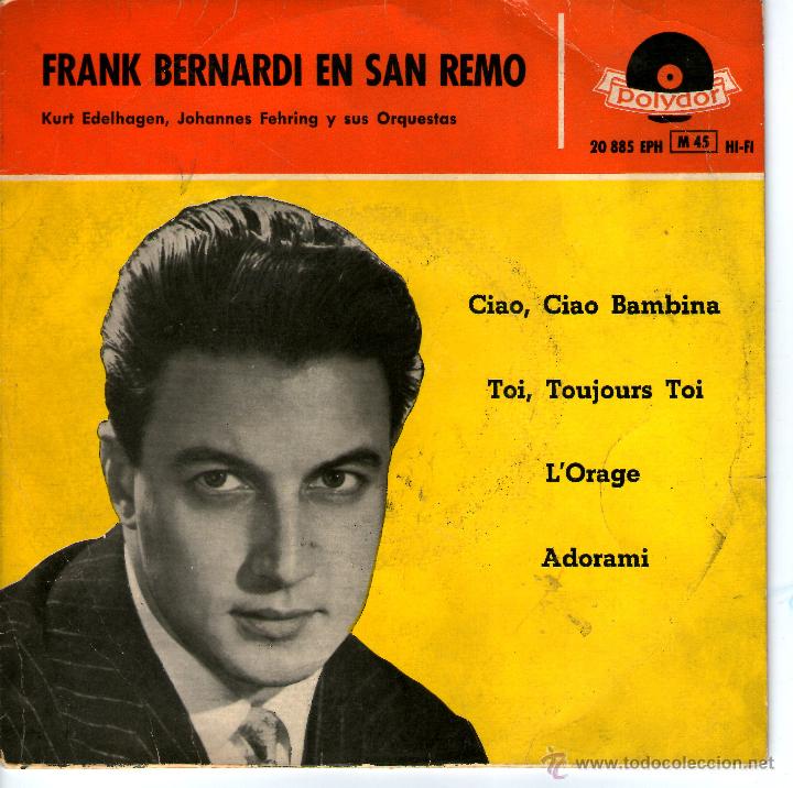 Discos de vinilo: FRANK BERNARDI CIAO CIAO BAMBINA - Foto 1