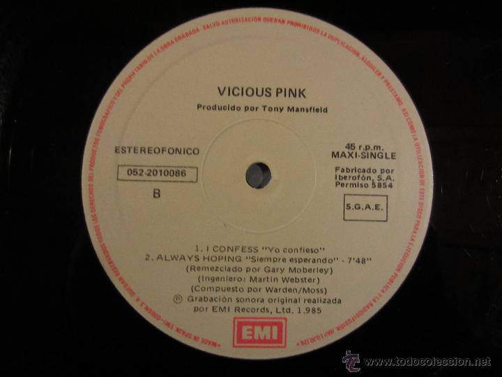 Discos de vinilo: Vicious Pink &ndash; Take Me Now (Extended Version) - LP ODEON 1985 VINILO - Foto 3