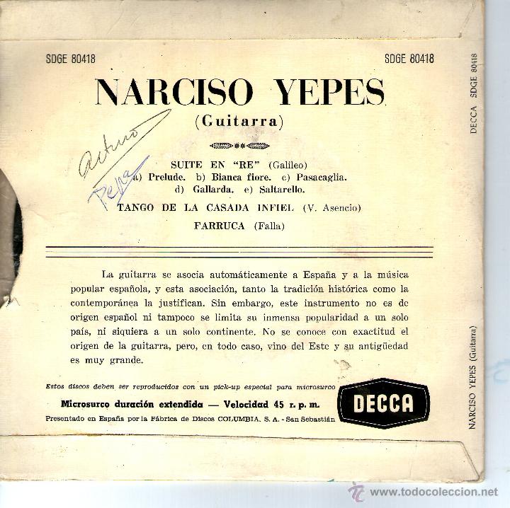Discos de vinilo: narciso yepes,suite en re del 60 - Foto 2