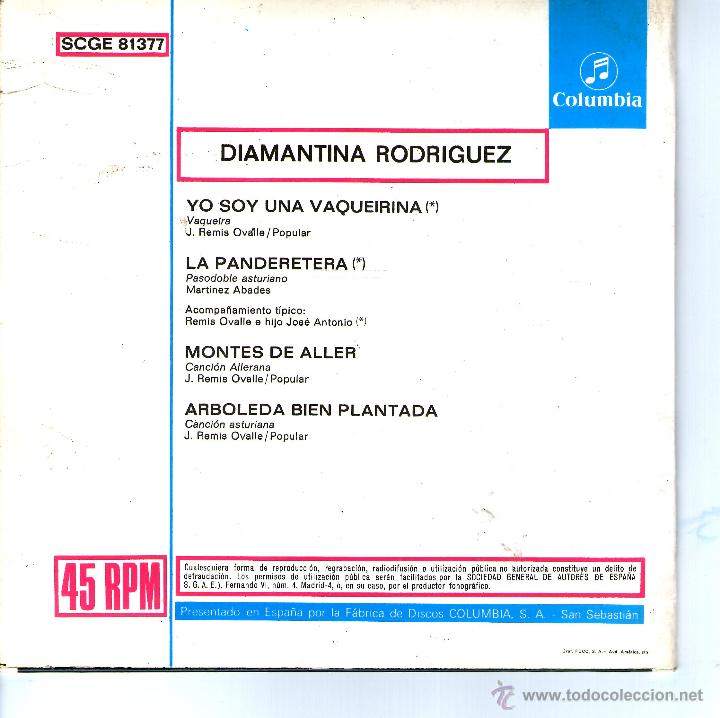 Discos de vinilo: DIAMANTINA RODRIGUEZ - Foto 2