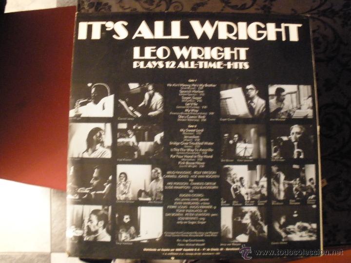 Discos de vinilo: LEO WRIGHT ITS ALL WRIGHT 1974 - Foto 2
