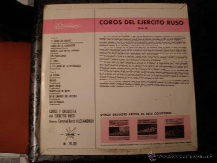 Discos de vinilo: LOS COROS DEL EJERCITO RUSO VOL 4 - Foto 2