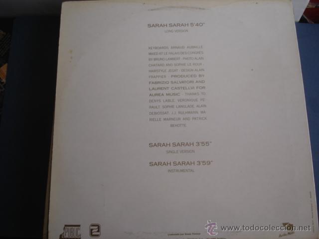Discos de vinilo: STEPHEN JILLIAN   SARAH SARAH - Foto 2