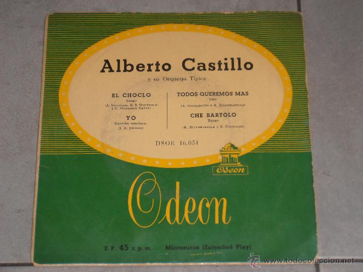 Discos de vinilo: ALBERTO CASTILLO - EL CHOCLO - ODEON - EP - Foto 1