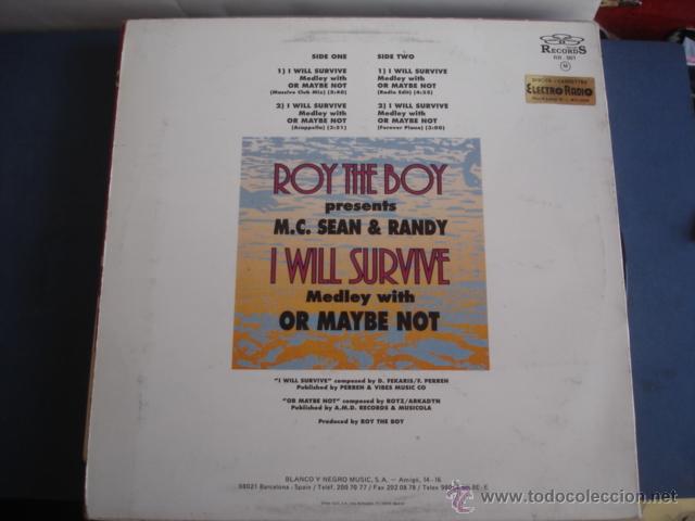Discos de vinilo: ROY THE BOY I WILL SURVIVE - Foto 2