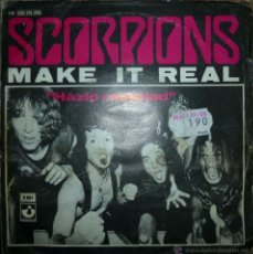 Discos de vinilo: SCORPIONS. MAKE IT REAL/ HOLD ME TIGHT. EMI-HARVEST, ESP. 1980 SINGLE. Lote 40546158