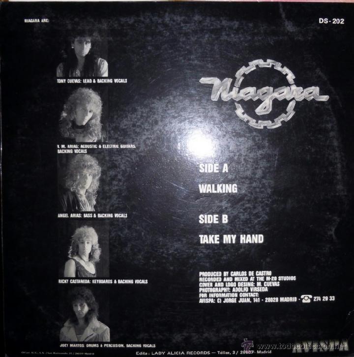 Discos de vinilo: Niagara. Walking/ Take my hand. Avispa, Esp. 1988 single - Foto 2
