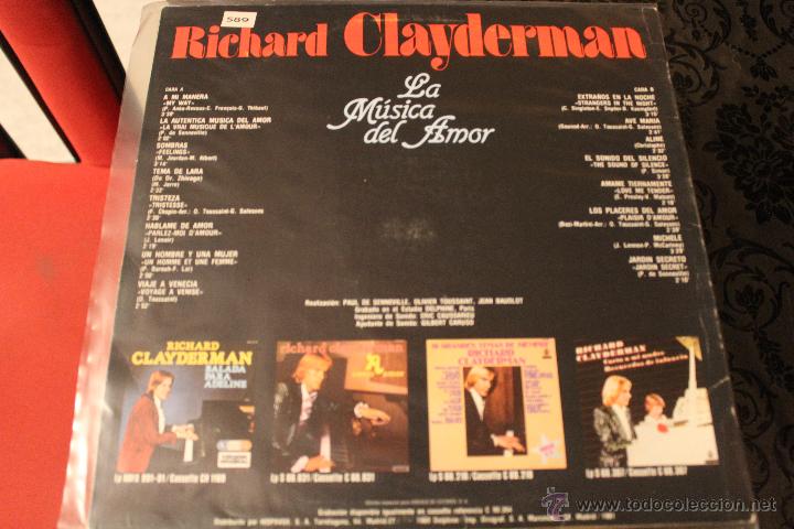 Discos de vinilo: Richard Clayderman La M&uacute;sica del amor - Foto 2