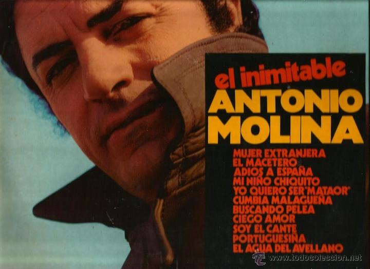 Discos de vinilo: LP ANTONIO MOLINA - EL INIMITABLE ANTONIO MOLINA - Foto 1