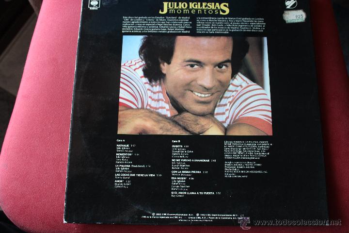 Discos de vinilo: JULIO IGLESIAS MOMENTOS - Foto 2