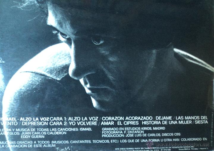 Discos de vinilo: Ismael - Alzo la voz - Edici&oacute;n de 1973 de Espa&ntilde;a - Foto 2