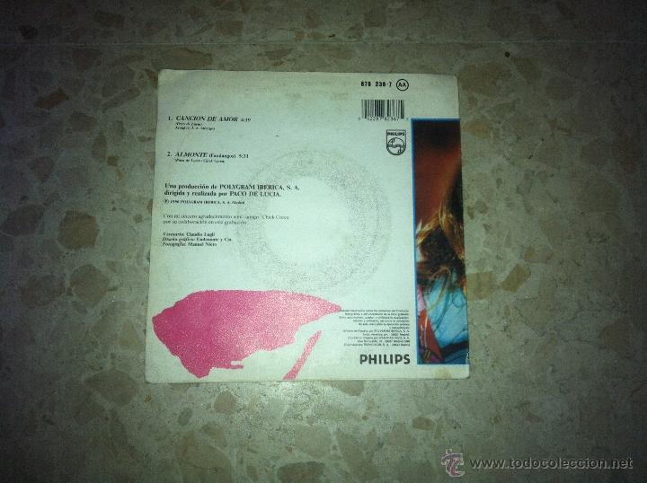 Discos de vinilo: PACO DE LUCIA CANCION DE AMOR - Foto 2