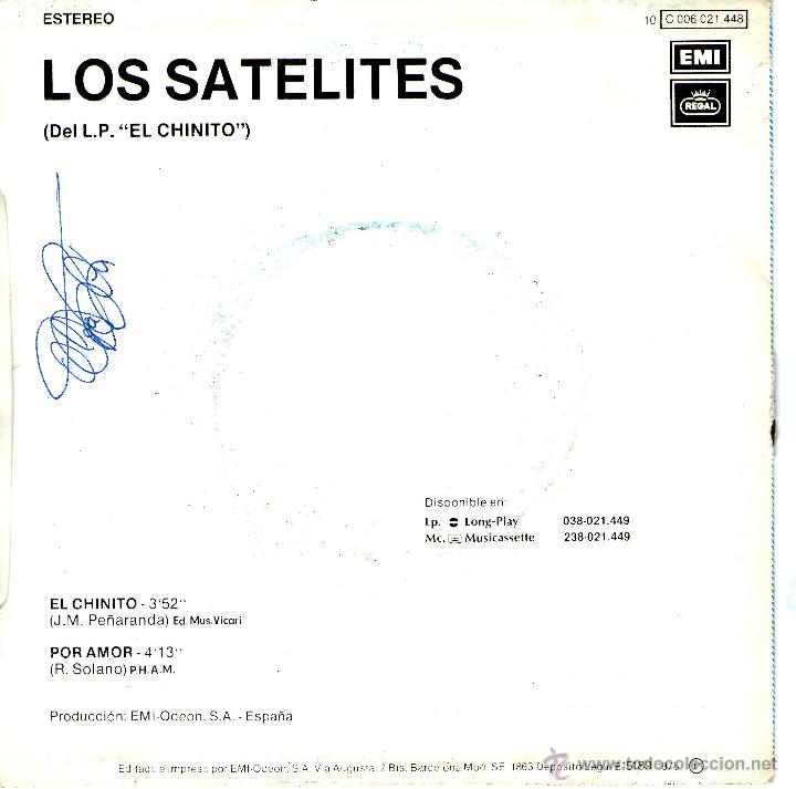 Discos de vinilo: LOS SATELITES EL CHINITO - Foto 2