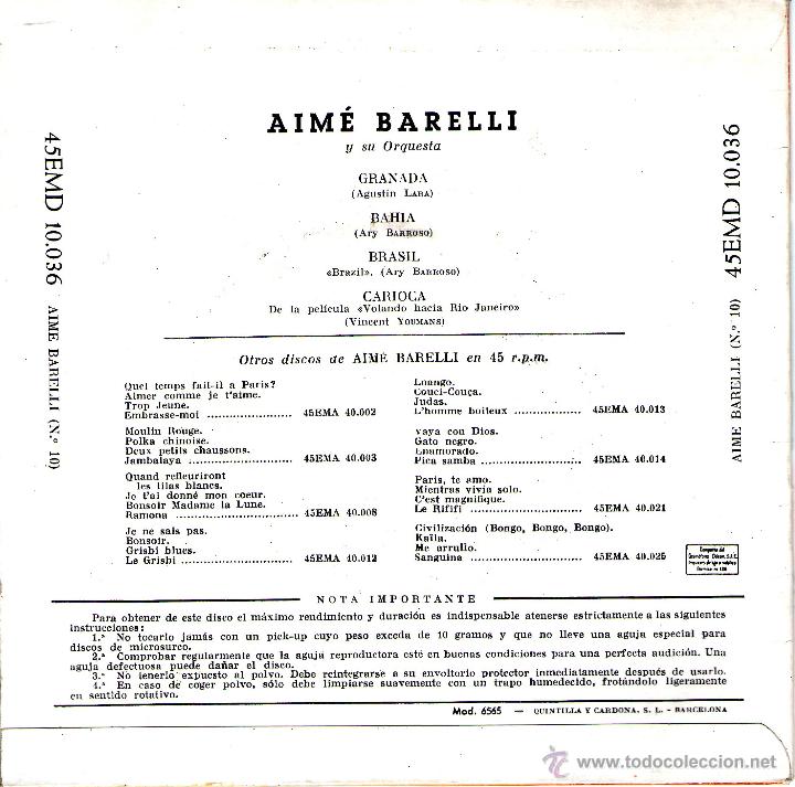 Discos de vinilo: AIME BARELLI - Foto 2