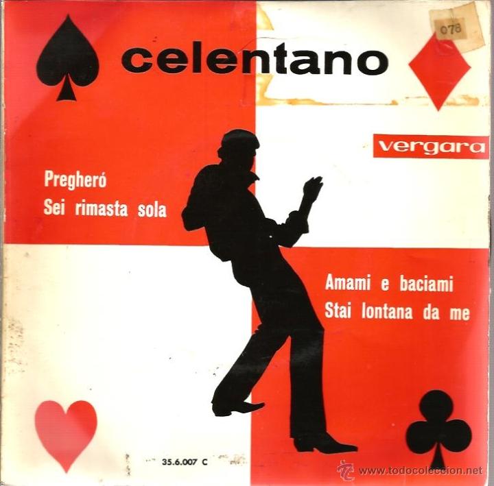 Discos de vinilo: EP ADRIANO CELENTANO : PREGHERO - Foto 1