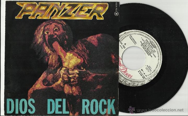 Discos de vinilo: panzer single promocional dios del rock espa&ntilde;a 1985 - Foto 1