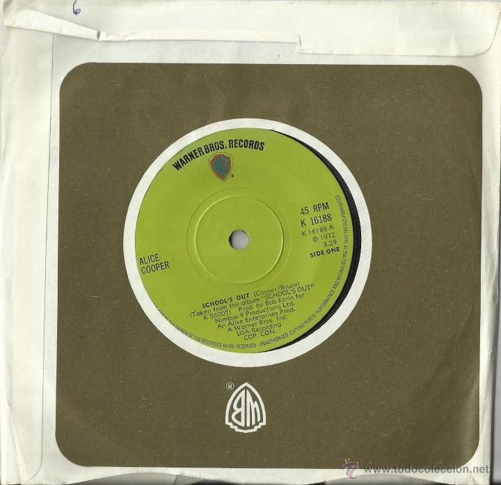 Discos de vinilo: alice cooper single schools out u.s.a. 1972 - Foto 1