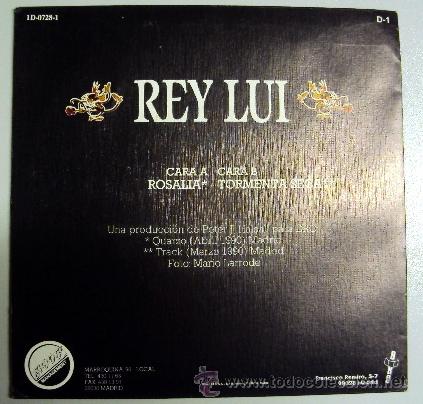 Discos de vinilo: REY LUI - ROSALIA - TORMENTA SECA - 1990 - Foto 2