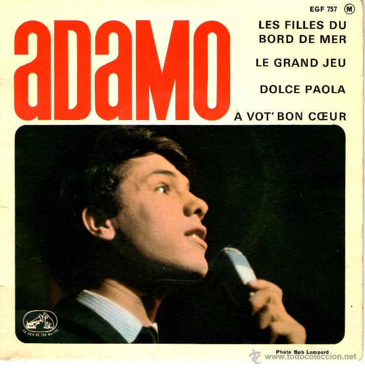 Discos de vinilo: ADAMO - LES FILLES DU BORD DE MER - Foto 1