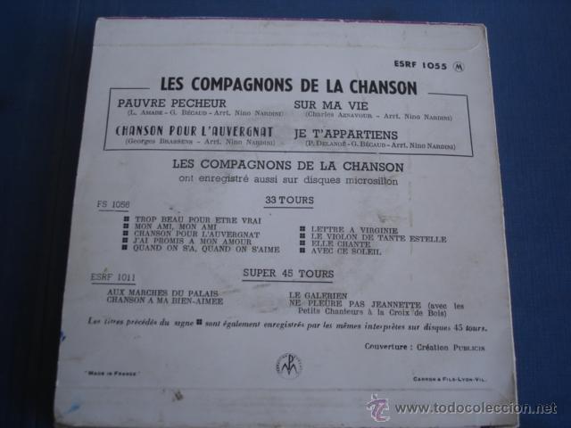 Discos de vinilo: LES COMPAGNONS DE LA CHANSON JE T&acute;APPARTIENS - Foto 2