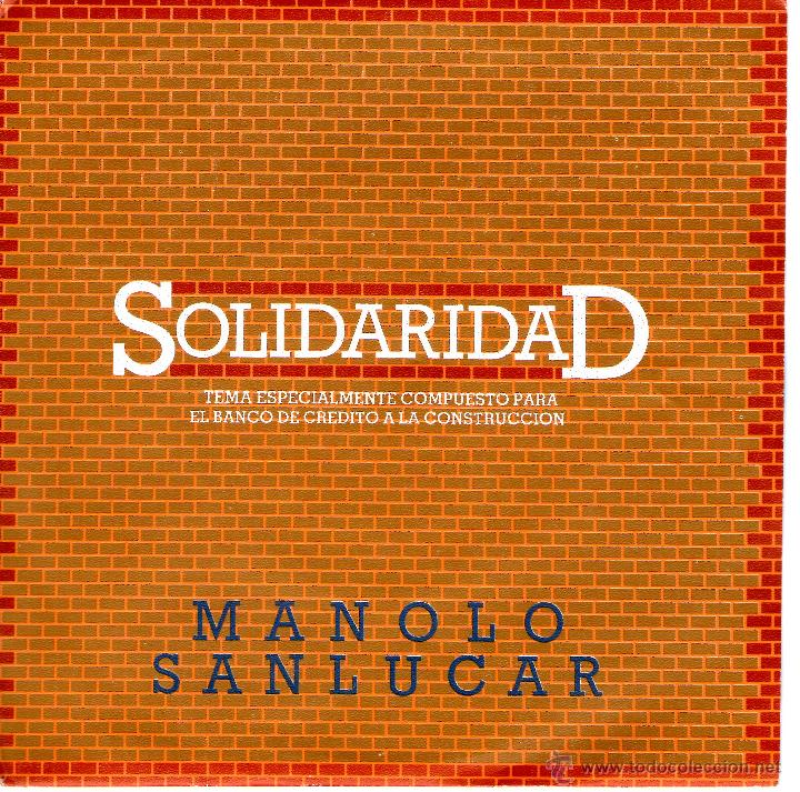 Discos de vinilo: MANOLO SANLUCAR  SOLIDARIDAD - Foto 1