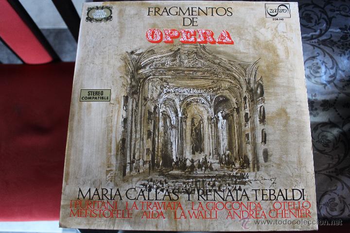 Discos de vinilo: FRAGMENTOS DE OPERA.MARIA CALLAS Y RENATA TEBALDI - Foto 1