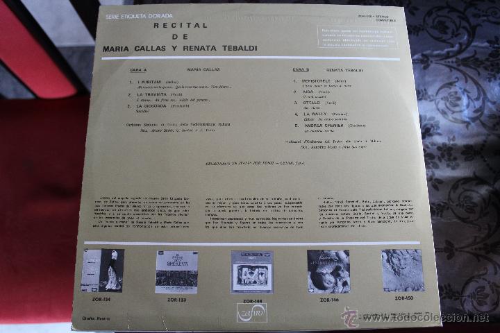 Discos de vinilo: FRAGMENTOS DE OPERA.MARIA CALLAS Y RENATA TEBALDI - Foto 2