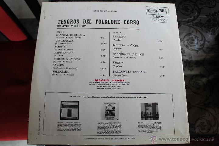 Discos de vinilo: TESOROS DEL FOLKLORE CORSO - Foto 2