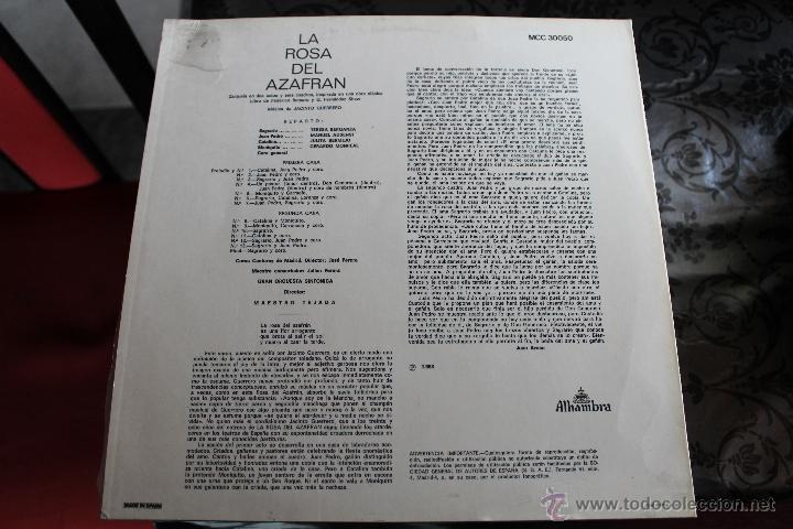 Discos de vinilo: LA ROSA DEL AZAFRAN - Foto 2
