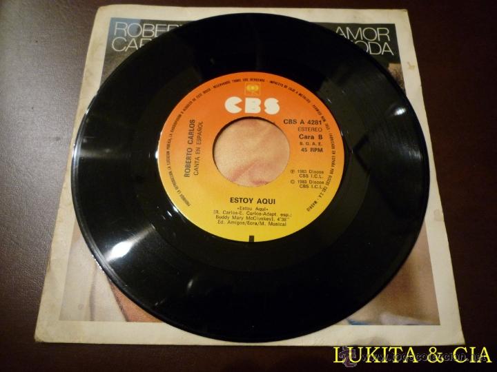 Discos de vinilo: ROBERTO CARLOS - SINGLE AMOR Y MODA - 1983 - Foto 4
