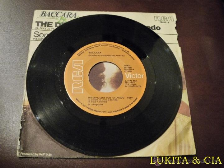 Discos de vinilo: BACCARA - SINGLE THE DEVIL SENT YOU TO LAREDO - RCA 1978 - Foto 3