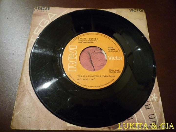 Discos de vinilo: PALITO ORTEGA - SINGLE TE VAS A ENAMORAR - RCA 1969 - Foto 3