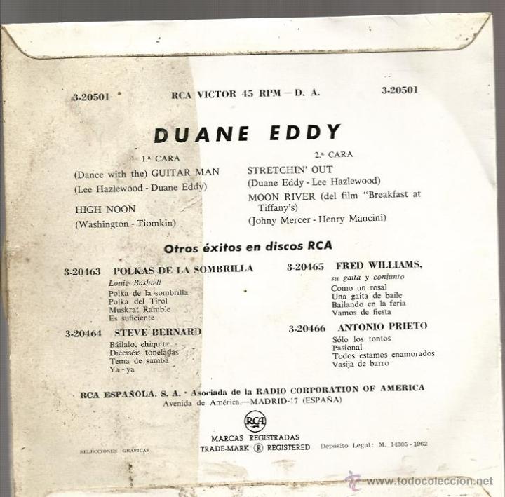 Discos de vinilo: EP DUANE EDDY : ( DANCE WITH THE ) GUITAR MAN - Foto 2