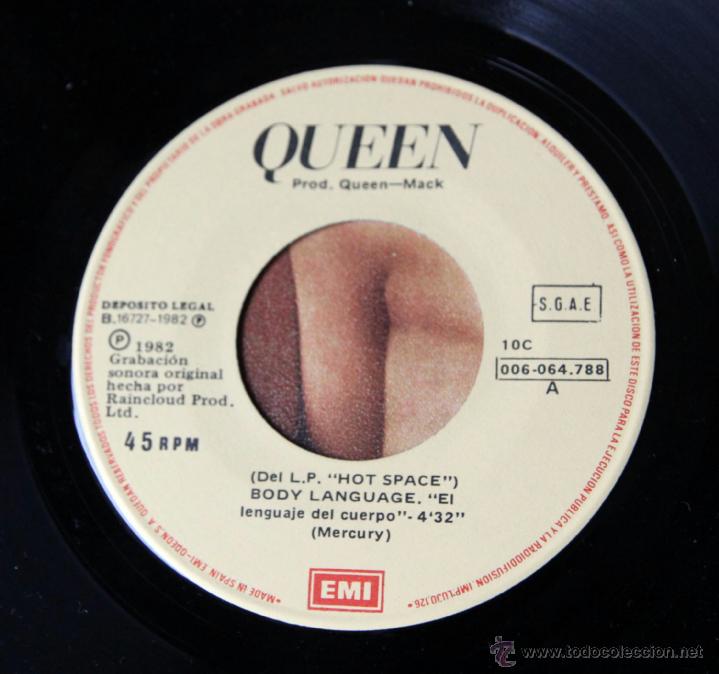 Discos de vinilo: QUEEN - BODY LANGUAGE / LIFE IS REAL - SINGLE EMI 1982 - Foto 3